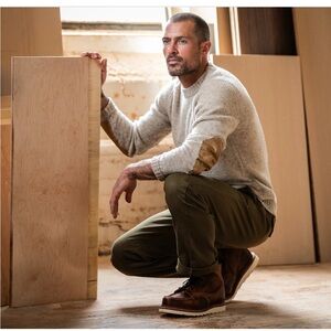 Line of Trade Donegal Guide Sweater in Oatmeal Sz M Outdoor Natural Classic Prep